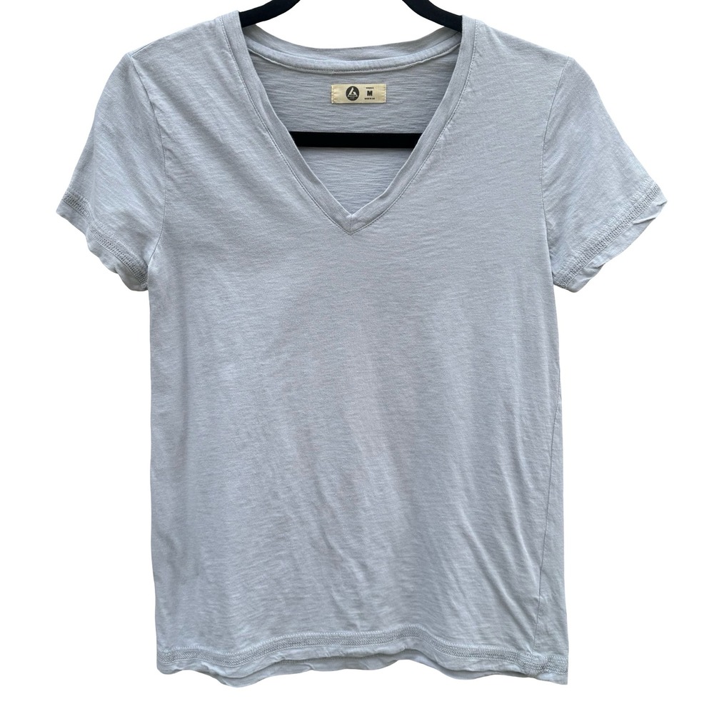 American Giant Minimalist Sustainable Supima Cotton‎ Shirt Made USAGray Womens M